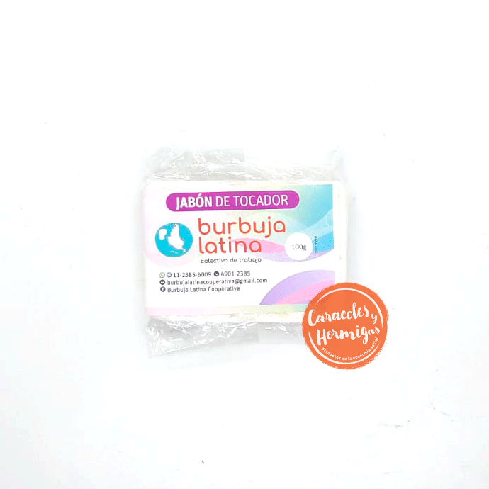 Jabon de tocador de coco &quot;Burbuja Latina&quot; 100g