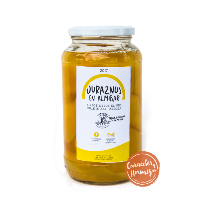 Duraznos agroecológicos en almibar "Crece desde el pie" 660g