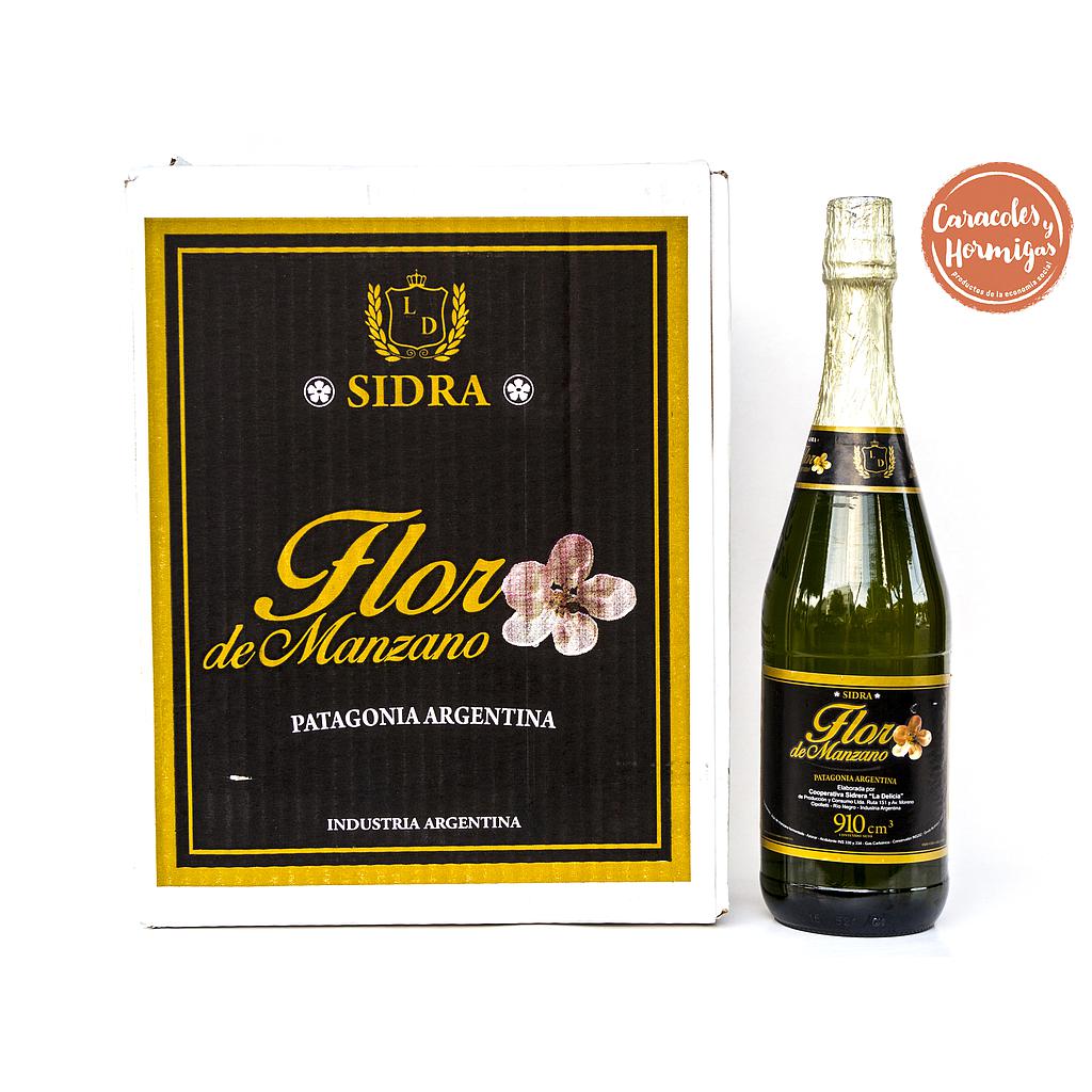 CAJA de Sidra Dulce "Flor de Manzano" 750ml por 6U