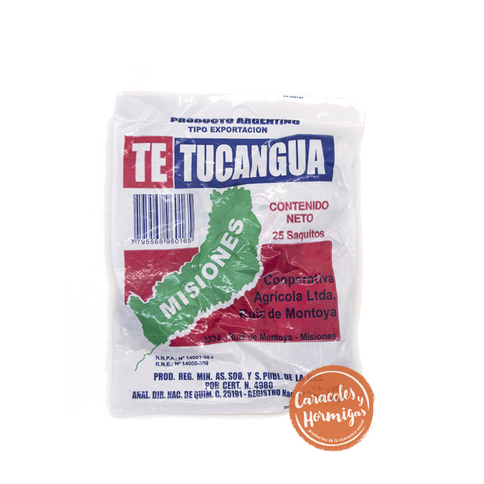 Te Negro BOLSITA de 25 saquitos 2g "Tucangua"