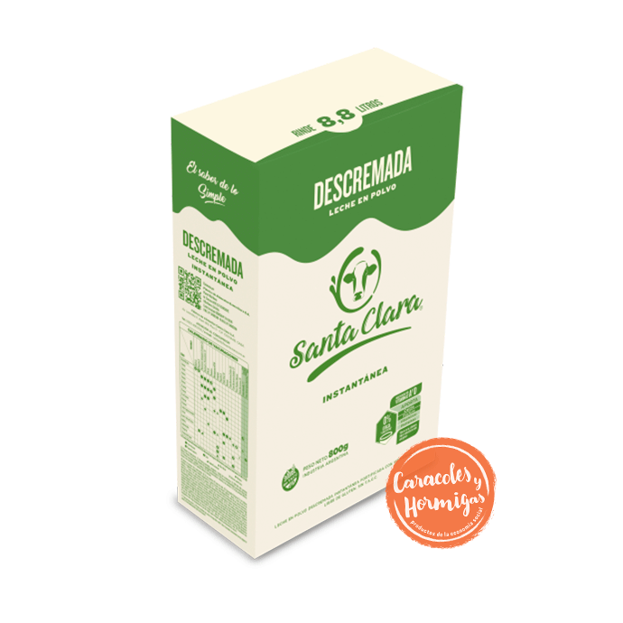 Leche en Polvo Descremada &quot;Santa Clara&quot; 800 grs.