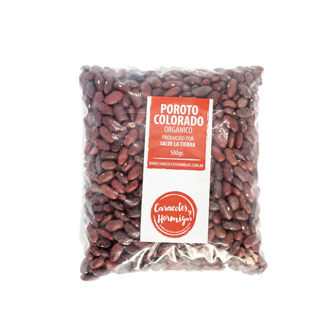 Poroto COLORADO organico organico fraccionado 500g "Salve la Tierra"