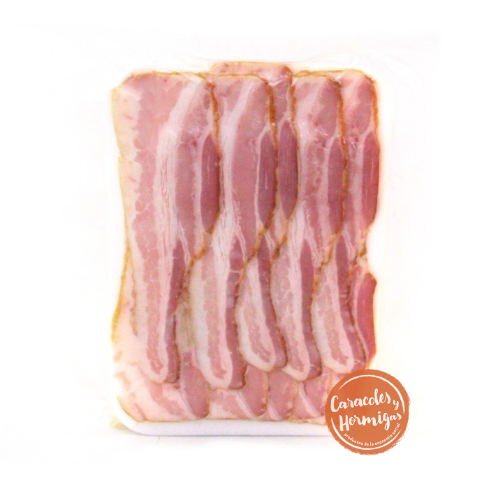 Panceta Ahumada con Cuero FETEADA 150g "Torgelon 58" - envasado al vacio