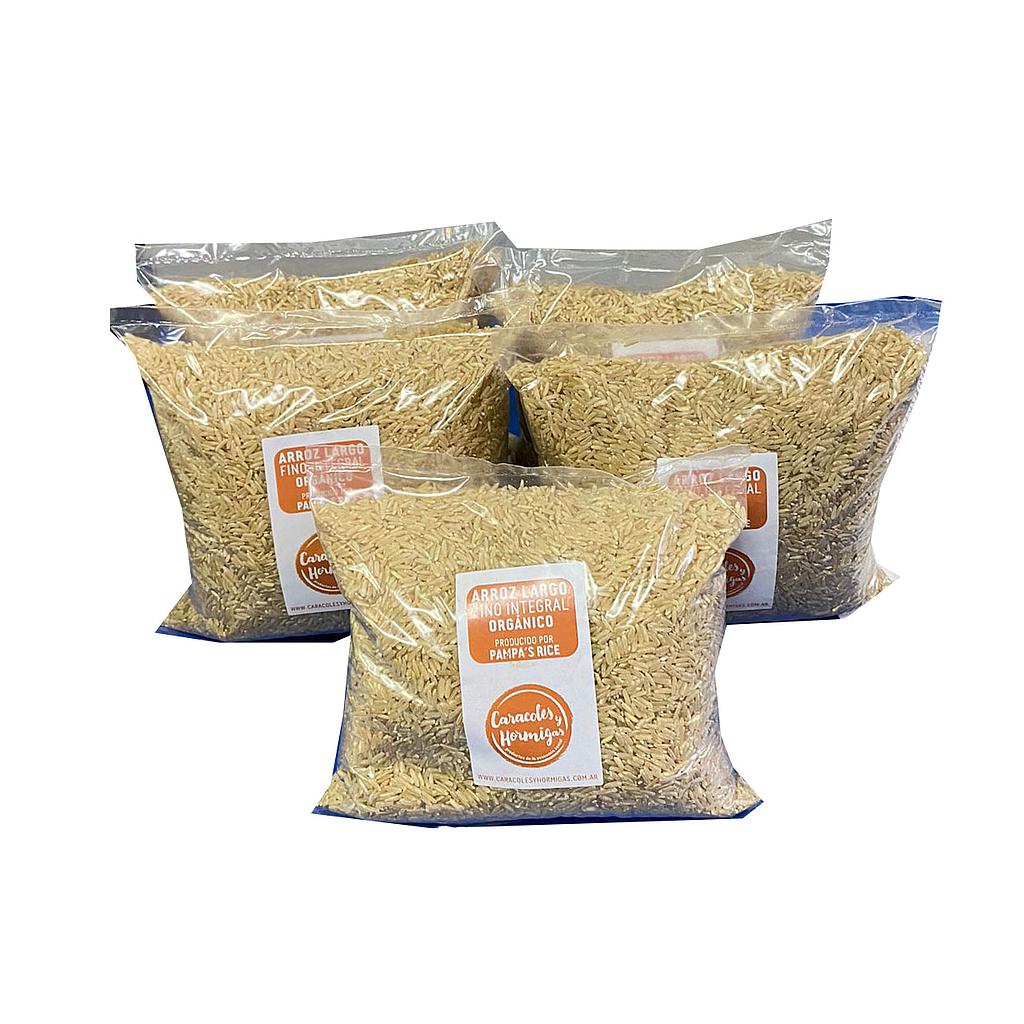 PACK 5u Arroz Largo Fino Integral Orgánico &quot;Monte Flore&quot; 1Kg