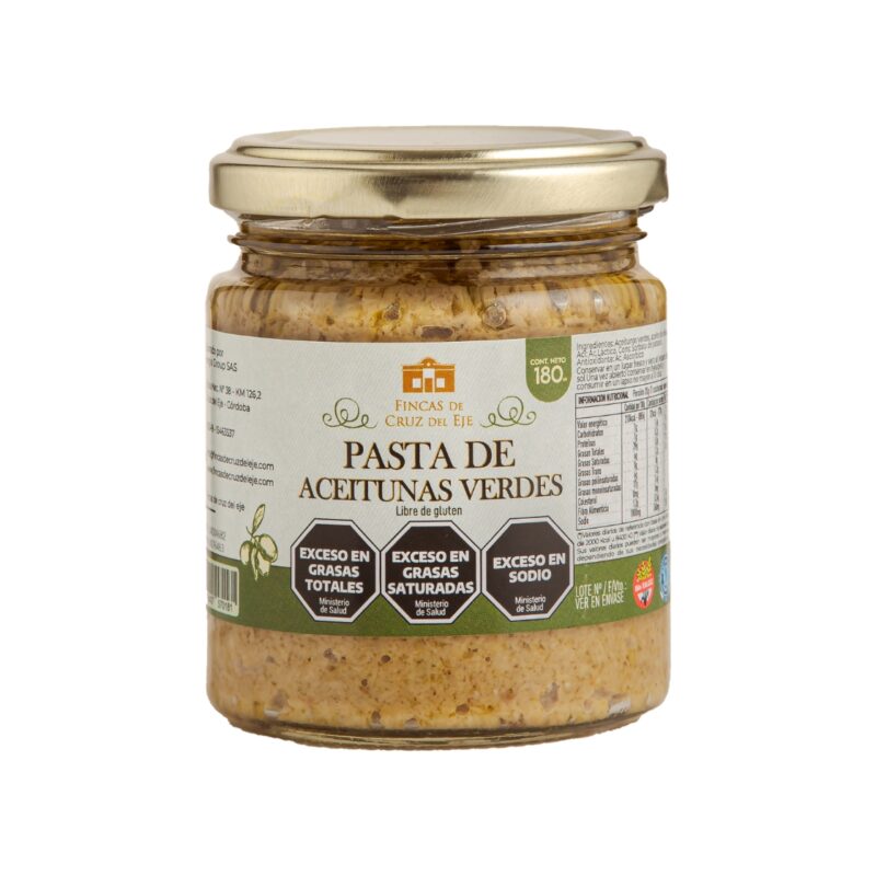 Pasta de aceitunas VERDES "Fincas de Cruz del Eje" 180g