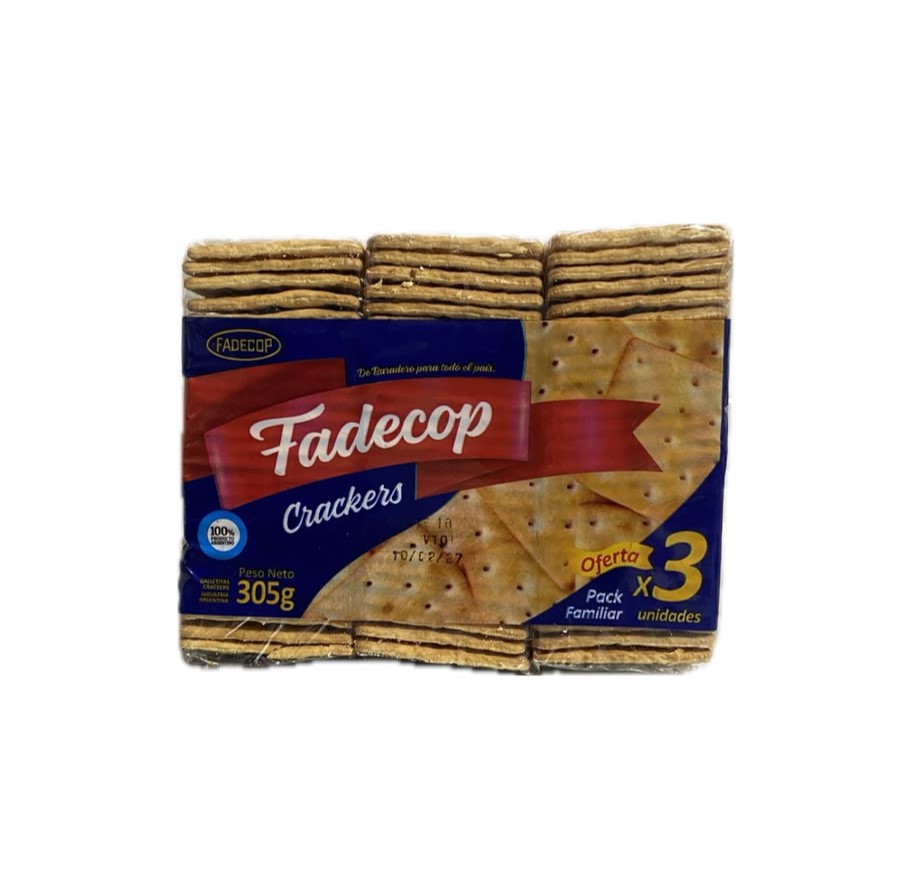 Galletitas Crackers "Fadecoop" Pack x 3 Unidades 305g