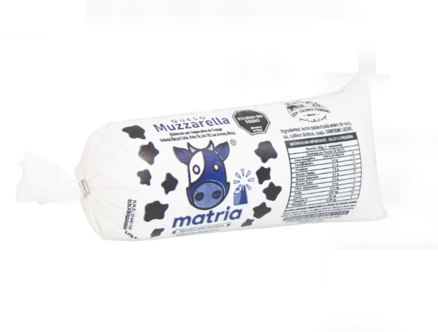 Queso Mozzarella Cilindro entero 1k aprox "Matria"