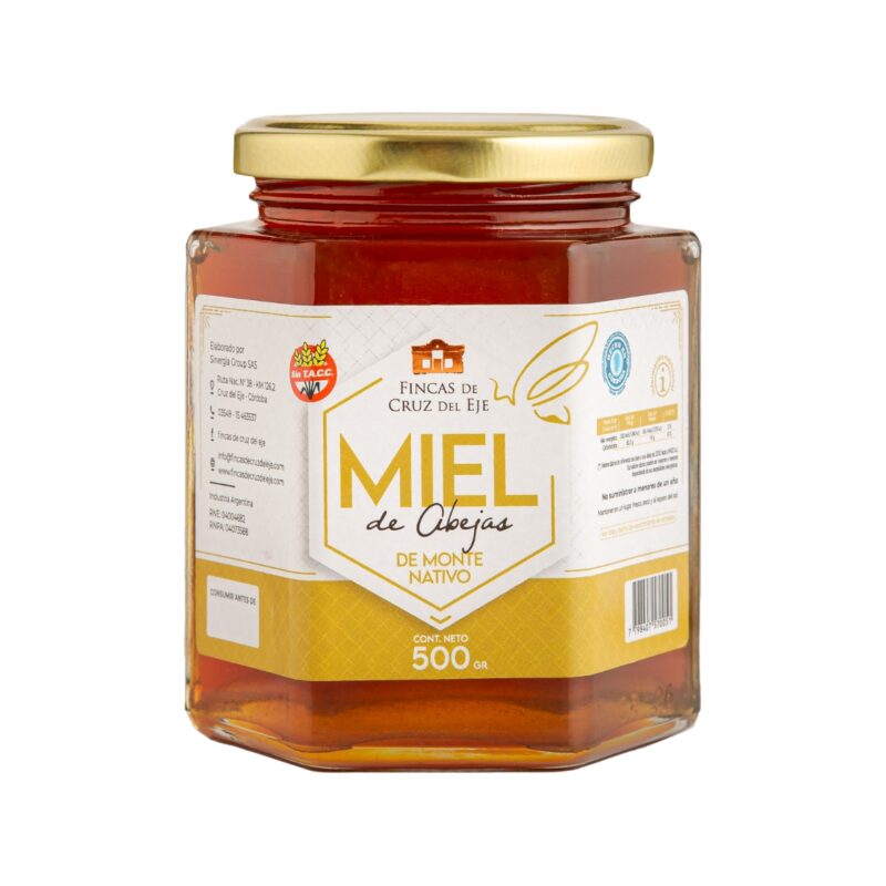 Miel de abejas de monte nativo de "Fincas de Cruz del Eje" 500g